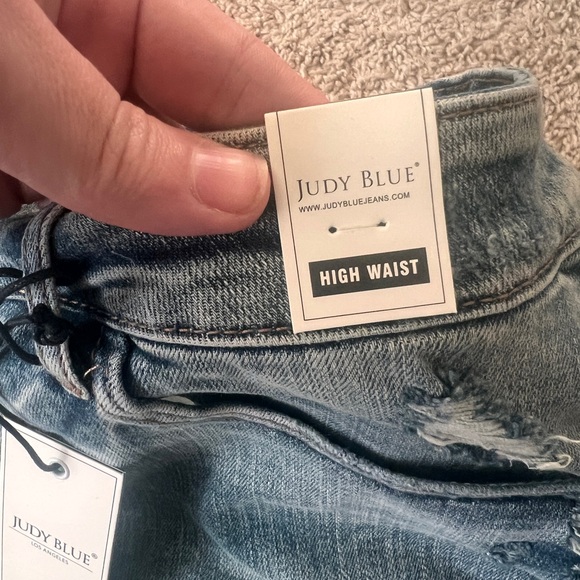 Judy Blue Faded Distressed Jean Shorts - Picture 3 of 5